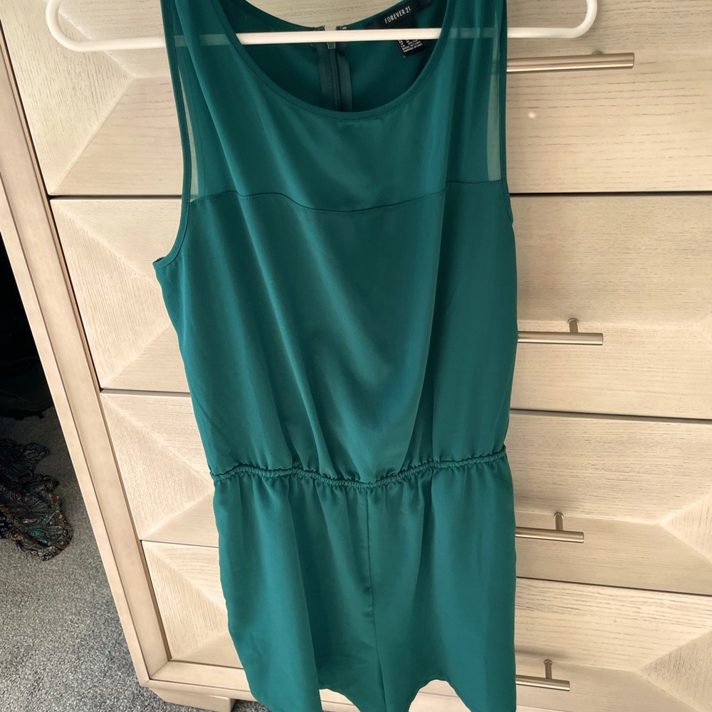 Forever 21 Romper Turquoise
